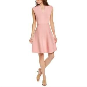 TED BAKER Lliliee Knit Skater Fit & Flare Dress Coral Pink {UU21}